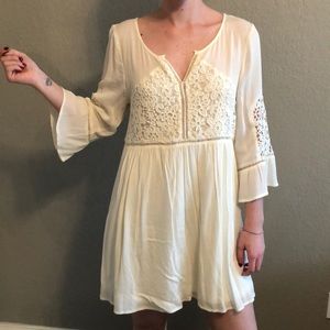White bohemian dress